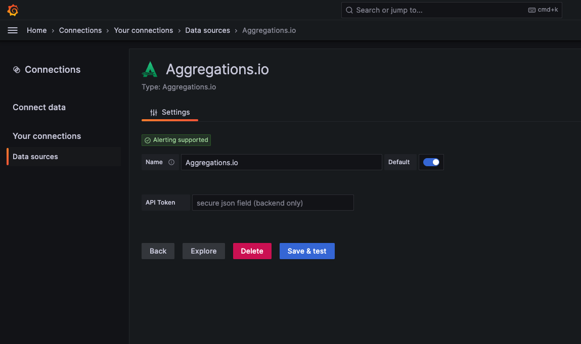 Grafana Setup Screenshot